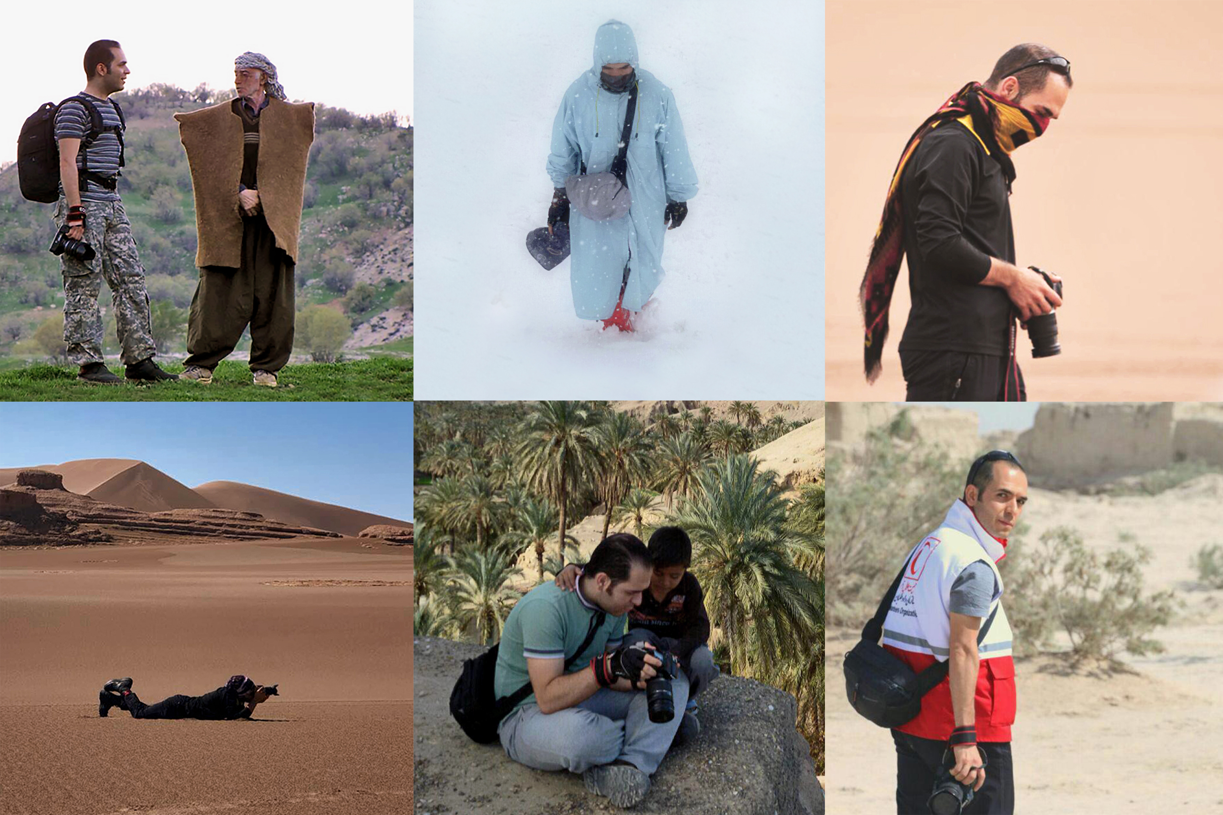 Majid in the field with camera